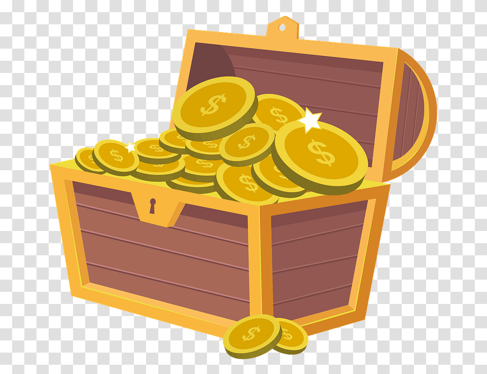 Money Clipart Treasure Clip Art, Box, Citrus Fruit, Plant, Food Transparent Png