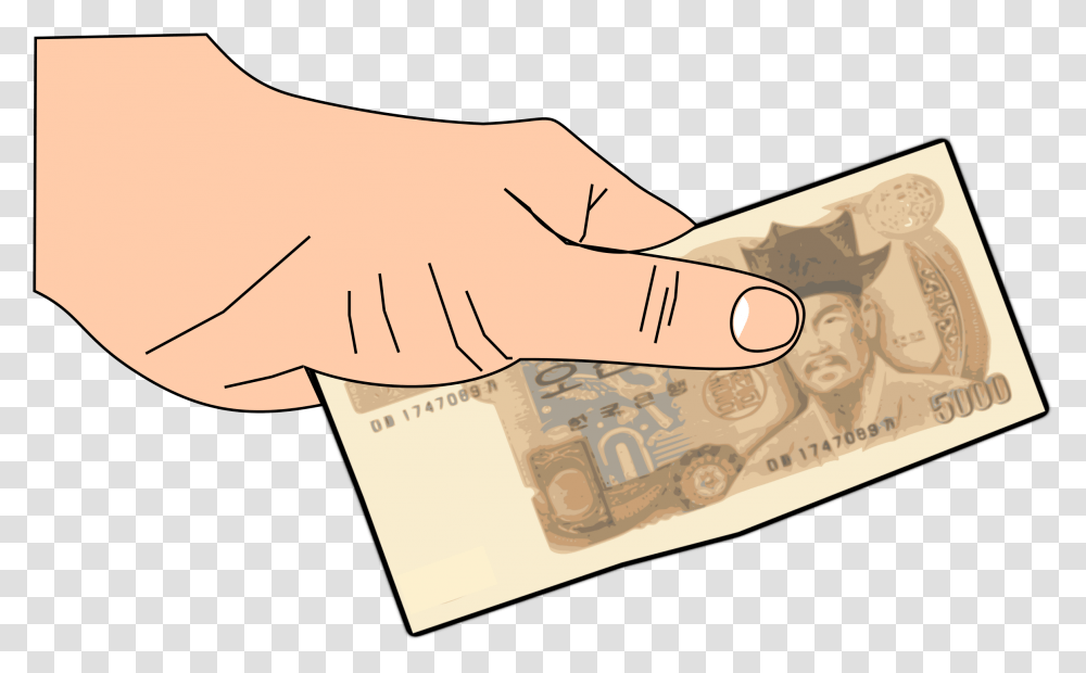 Money 5000won In Hand Clip Arts Korean Money Background, Dollar Transparent Png