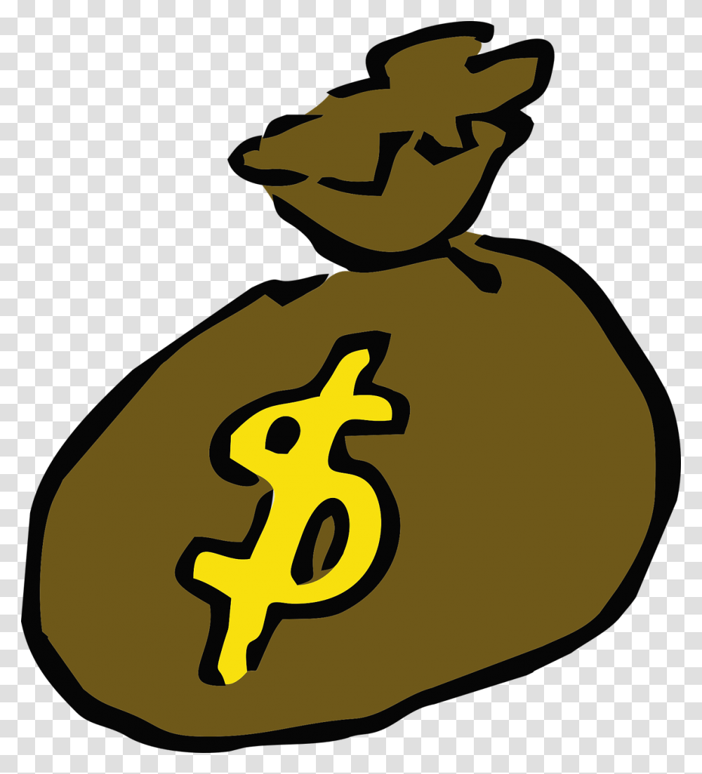 Money Bag Bank Rich Free Picture Cartoon Money Bag, Sack, Recycling Symbol Transparent Png