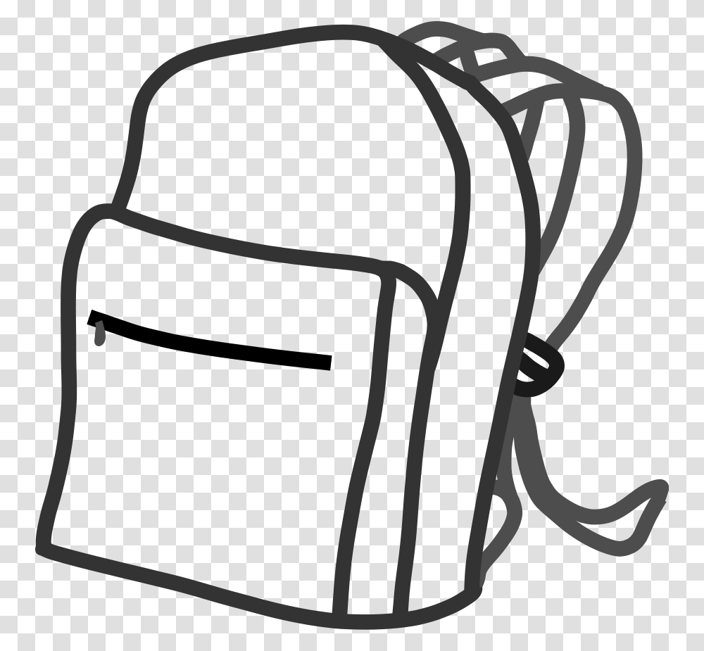 Money Bag Black And White Clipart, Backpack Transparent Png