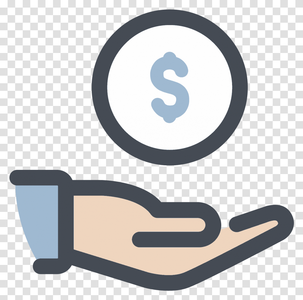 Money Bag Cash Coin Credit Card Save Money Icon, Number, Cushion Transparent Png