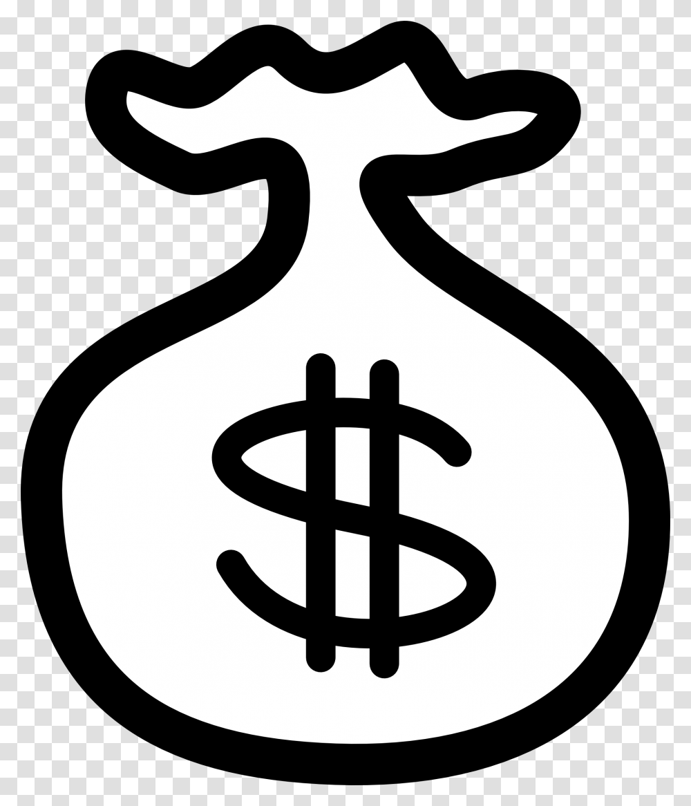 Money Bag Clipart Craft Projects Symbols Clipart, Stencil, Logo, Trademark Transparent Png