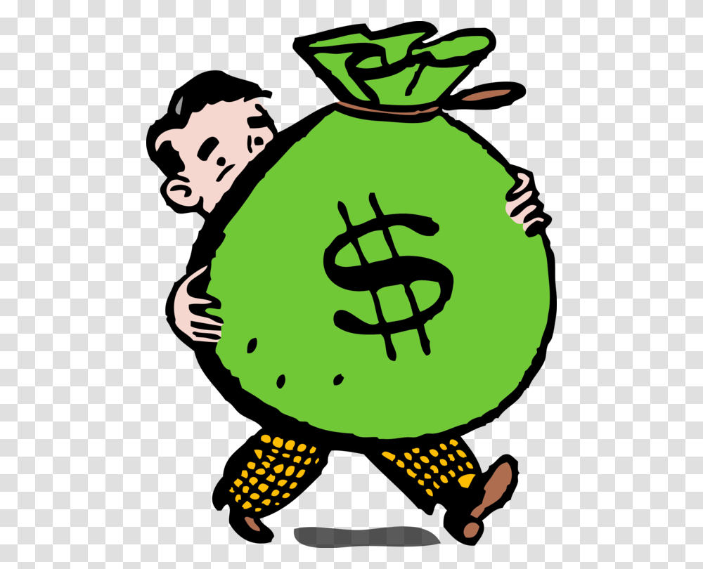 Money Bag Coin Drawing, Plant, Person, Hand Transparent Png