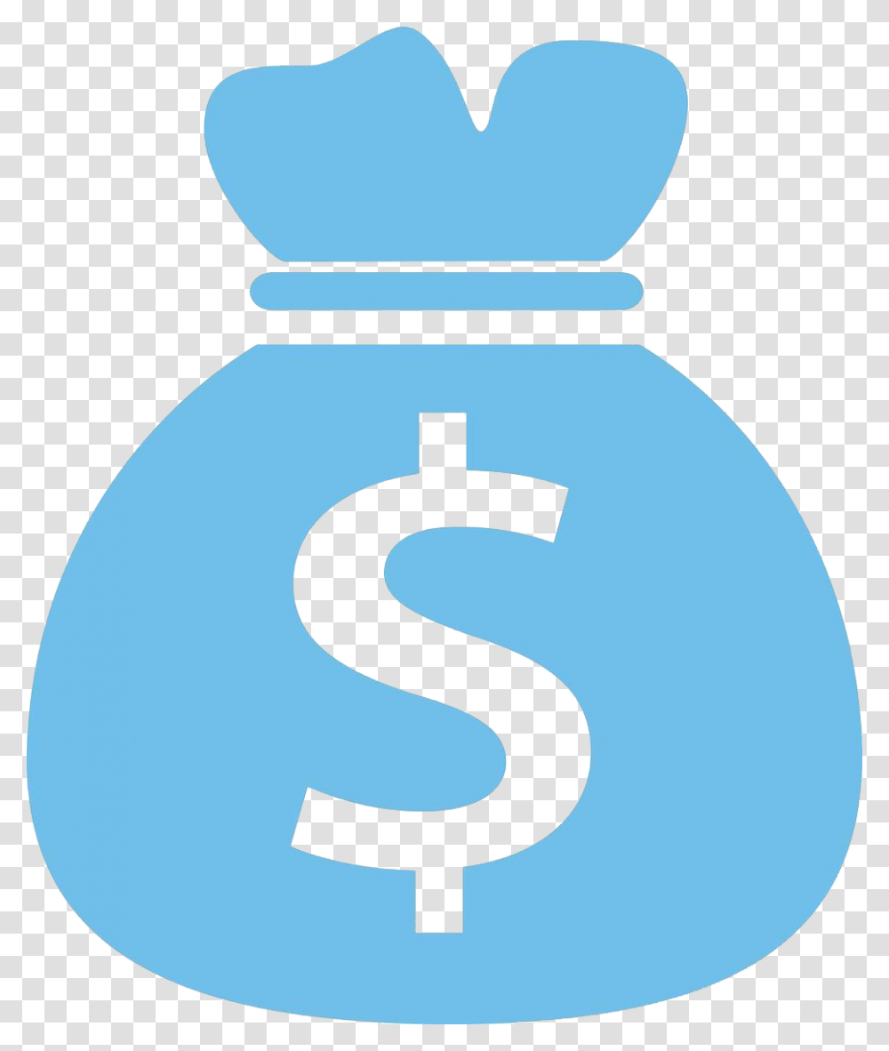 Money Bag Payment Icon Blue Money Bag Icon, Label, Number Transparent Png