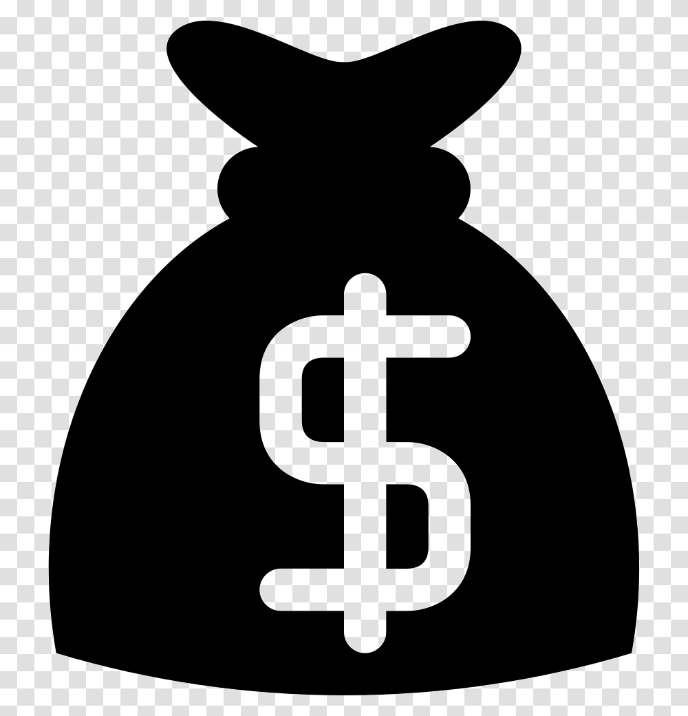 Money Bag With Dollar Sign Comments Icono De Signo Peso, Stencil, Silhouette, Number Transparent Png