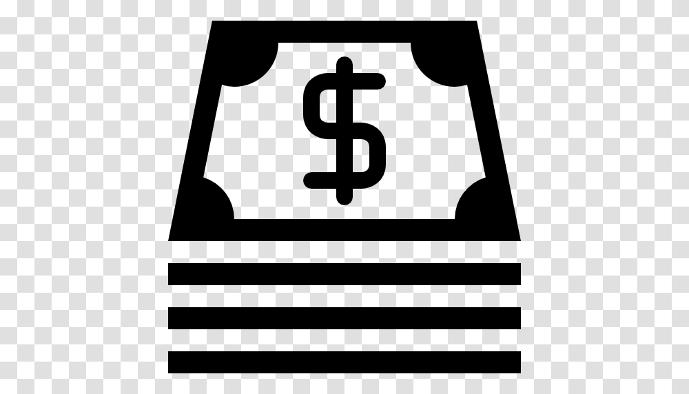 Money Bills Stack, Number, Stencil Transparent Png