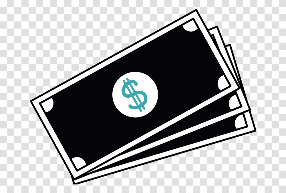 Money Cash Vector Black And White Transparent Png