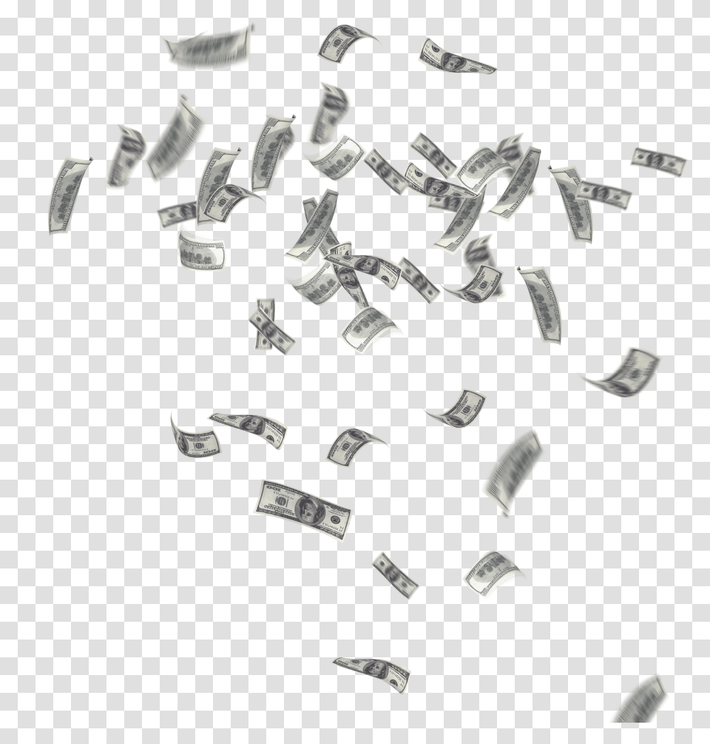 Money Cloud Image Flying Papers, Confetti, Rubble, Tie Transparent Png