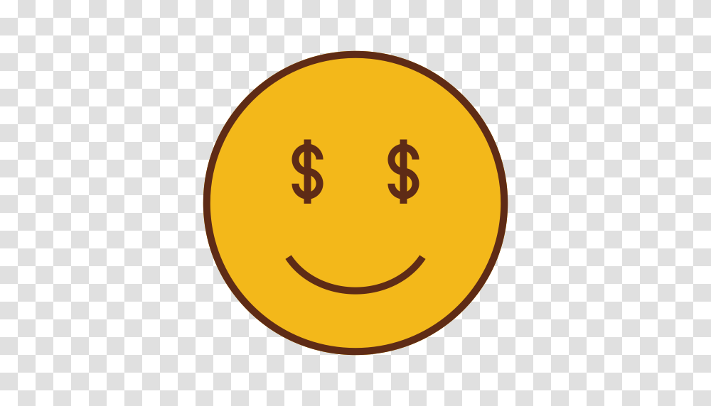 Money Dollar Emoji Face Smiley Emoticon Icon, Pumpkin, Vegetable, Plant, Food Transparent Png
