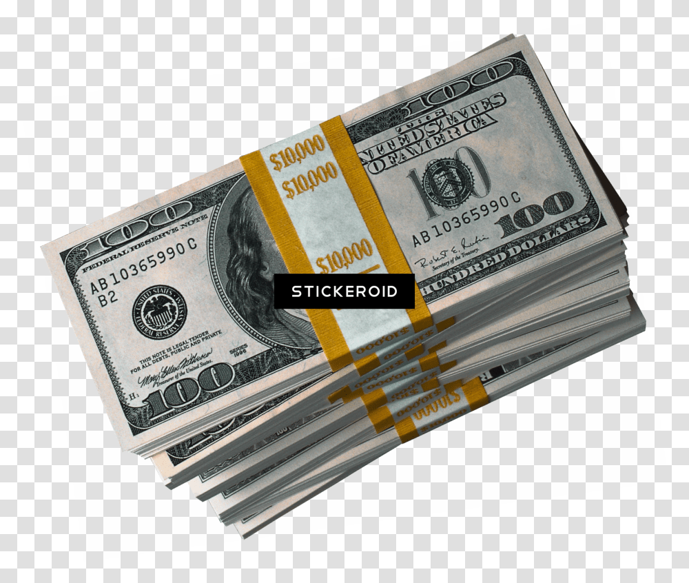 Money Dollars In Hand 100 Dollar Bill, Business Card, Paper Transparent Png