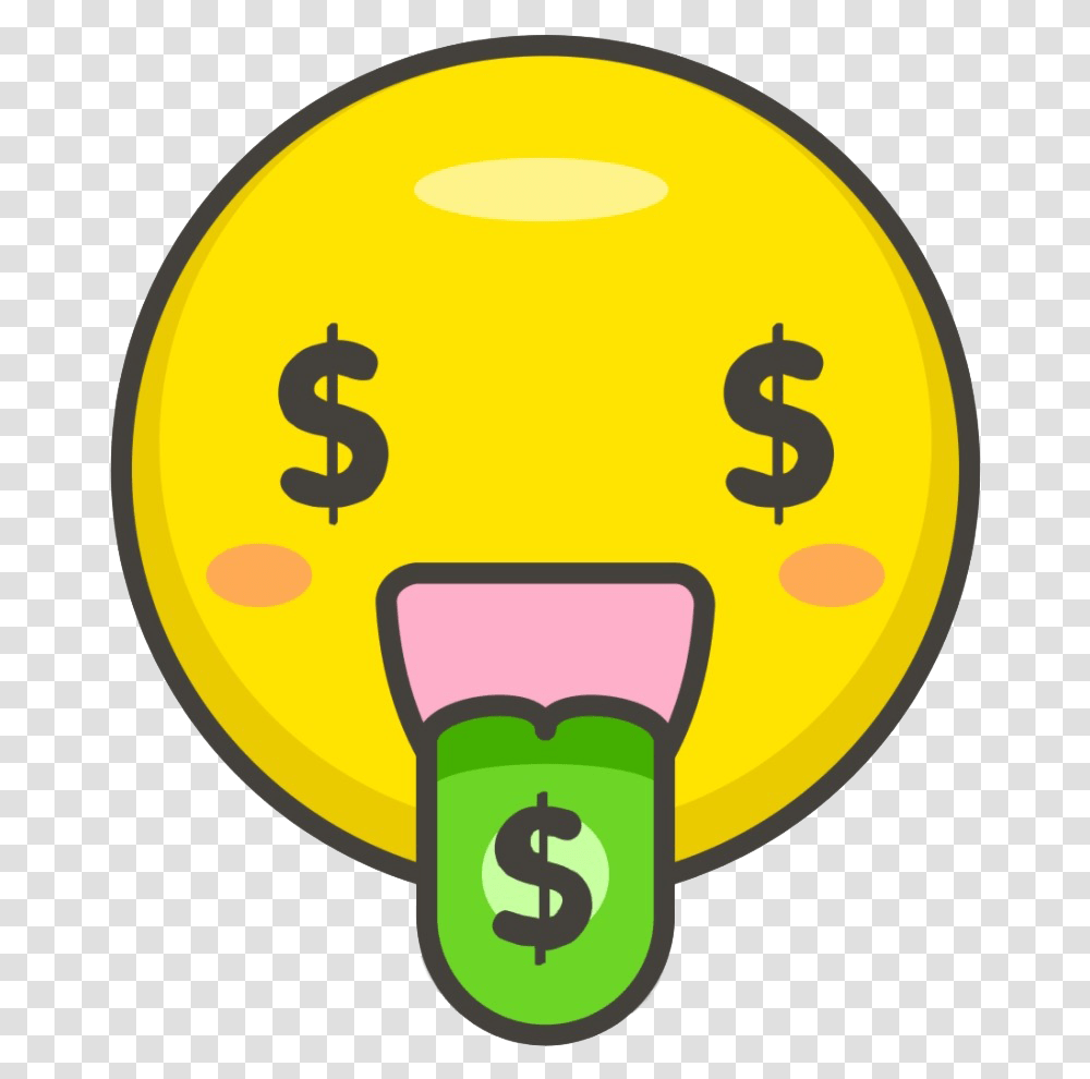 Money Emoji Background Grinning Squinting Face, Label, Light Transparent Png