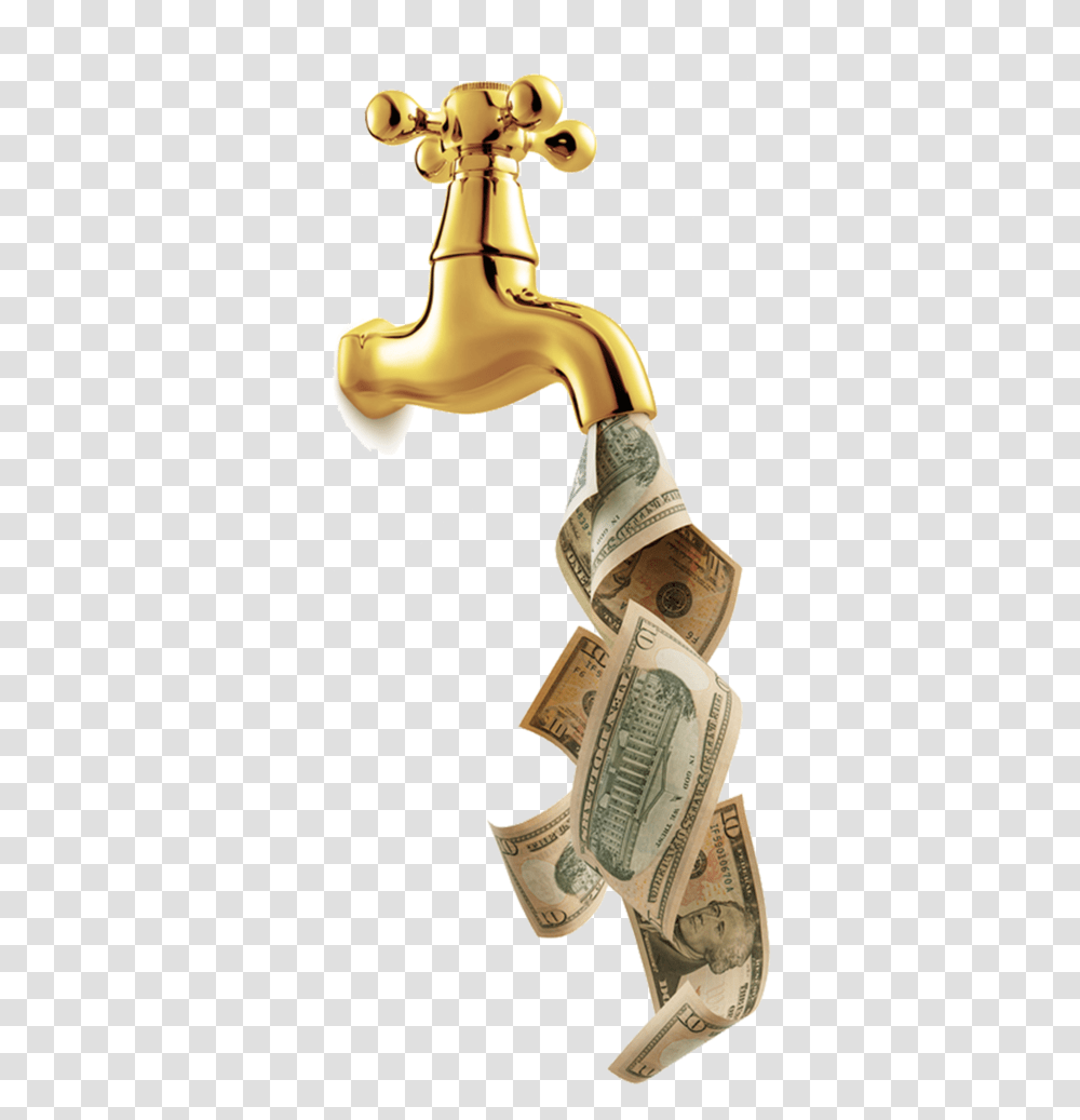 Money Faucet Llave De Agua, Wristwatch, Dollar, Person, Human Transparent Png