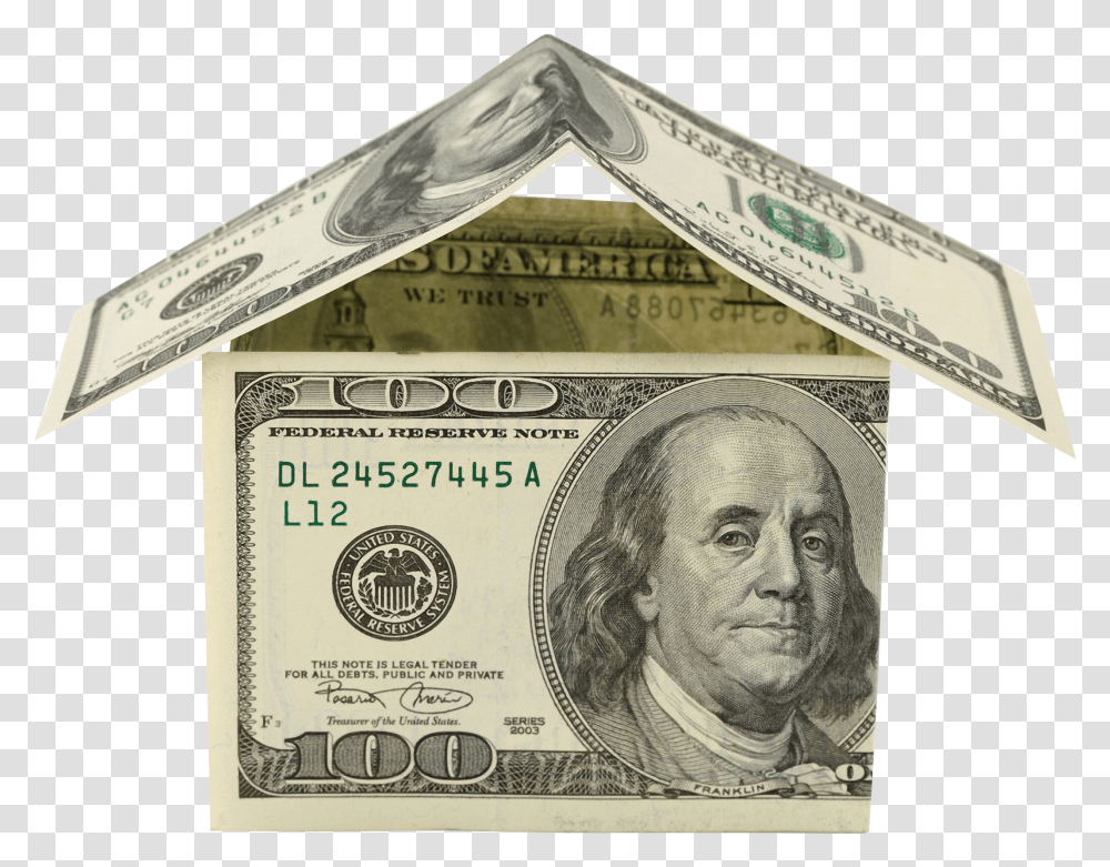 Money File 100 Dollar Bill Black And White Transparent Png