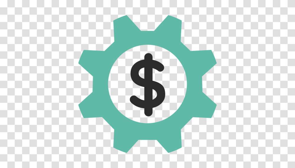 Money Gear Icon, Machine, Cross, Wheel Transparent Png