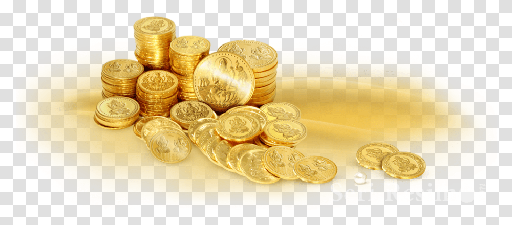 Money Gold 12 Gold Coin Treasure Transparent Png