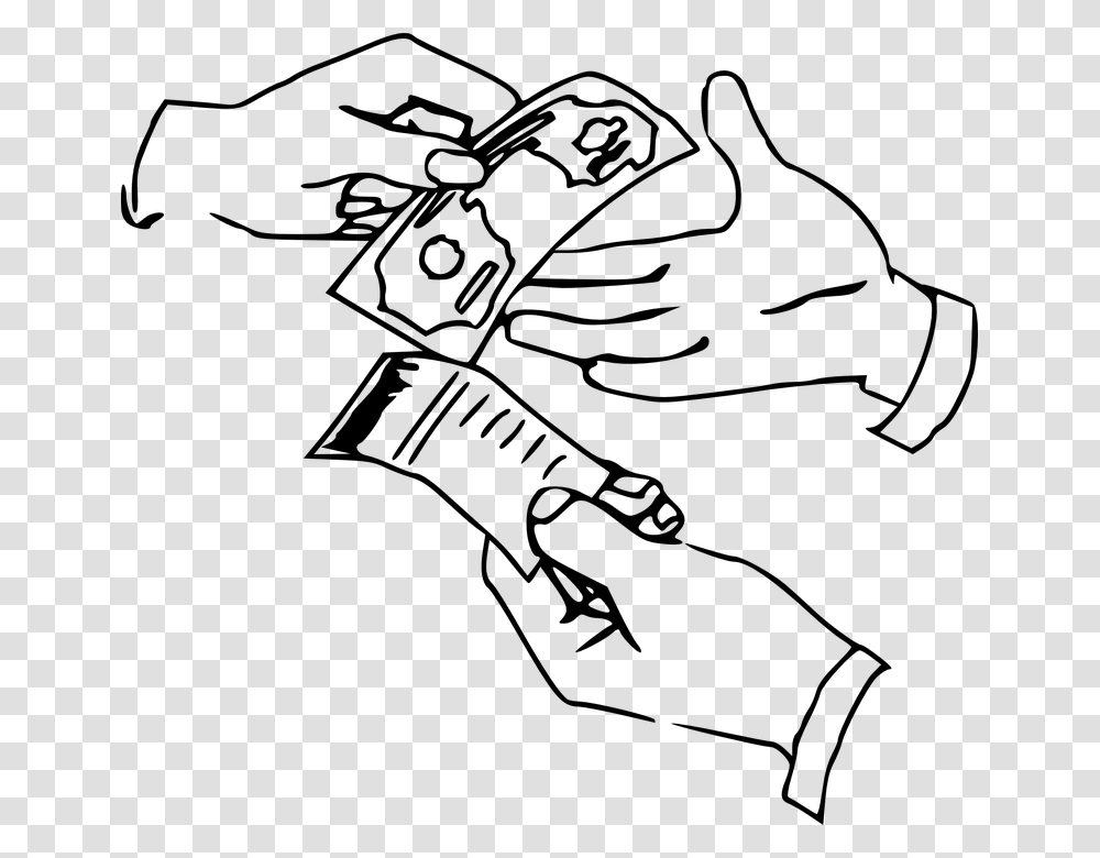 Money Hand People Hands Currency Exchange Federal Deposit Insurance Corporation Drawing, Gray, World Of Warcraft Transparent Png