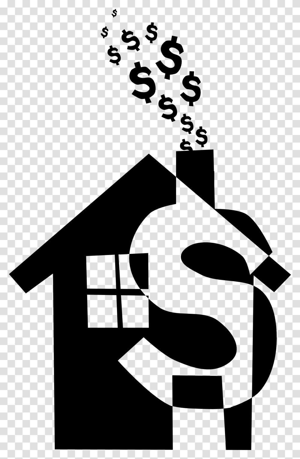 Money House Clipart, Cross, Stencil Transparent Png