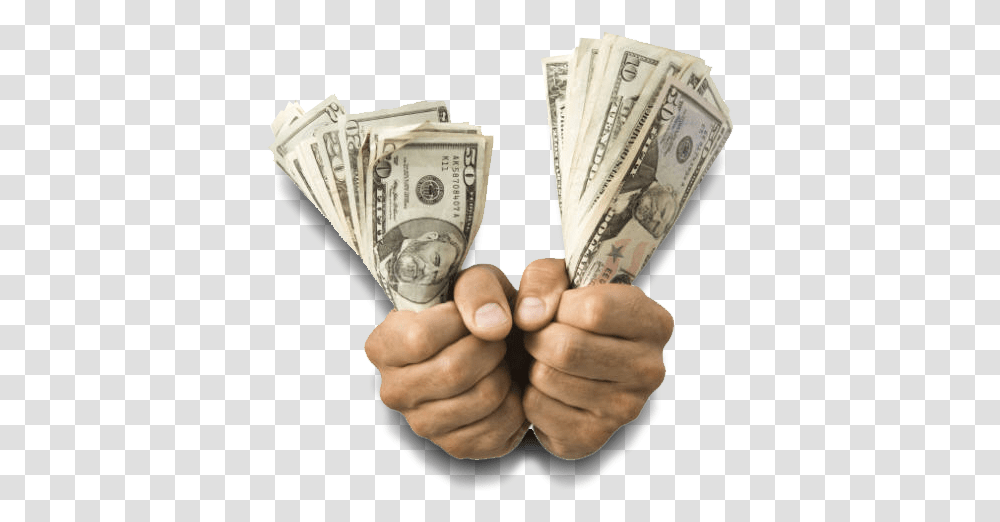 Money In Hand Hand With Money, Dollar, Person, Human, Fist Transparent Png