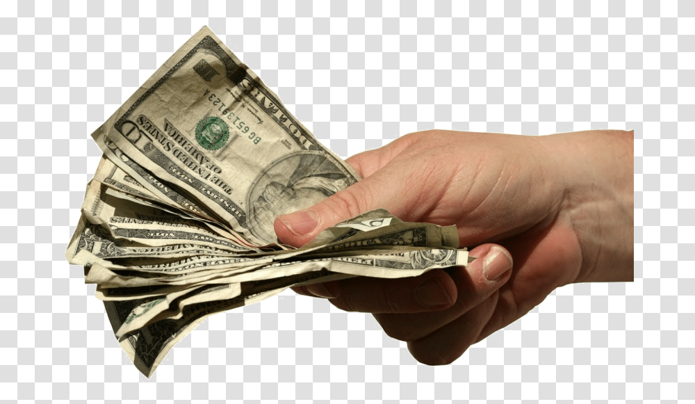 Money In Hand, Person, Human, Dollar Transparent Png