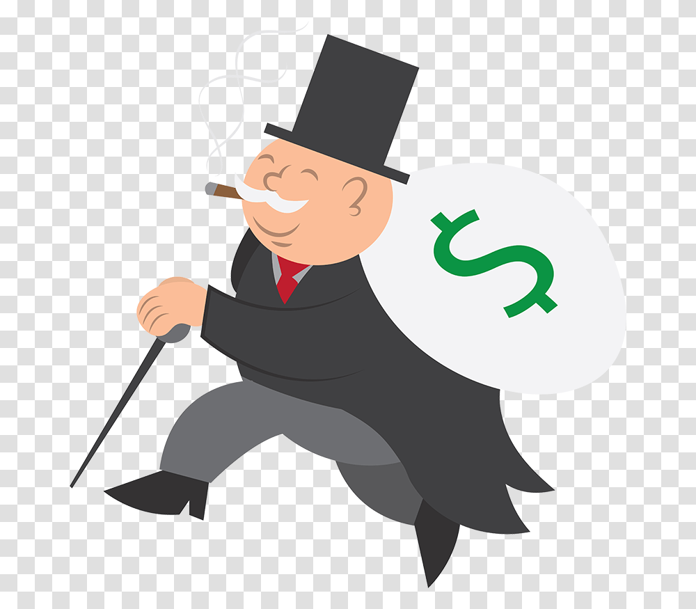 Money Man With Money Bag, Person, Human, Chef, Cleaning Transparent Png