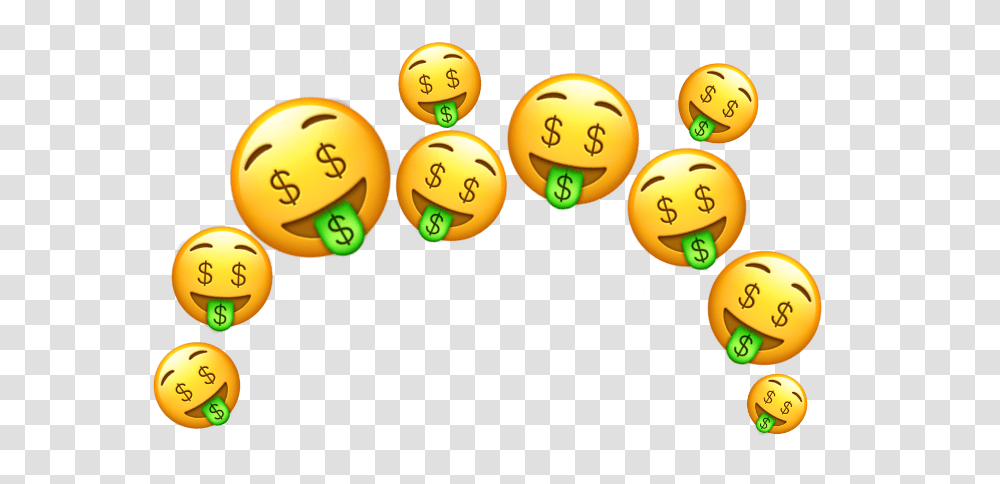 Money Moneyemoji Emoji Crown Emojicrown Iphone Money Emoji, Number, Symbol, Text, Sphere Transparent Png