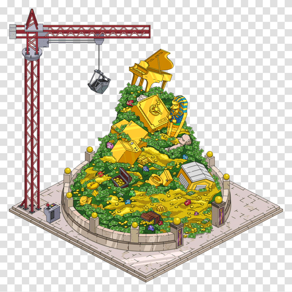 Money Mountain The Simpsons Tapped Out Wiki Fandom Powered, Birthday Cake, Food, Plant, Wedding Cake Transparent Png