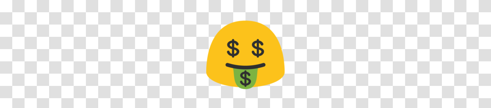 Money Mouth Face Emoji On Google Android, Label, Tennis Ball, Sport Transparent Png