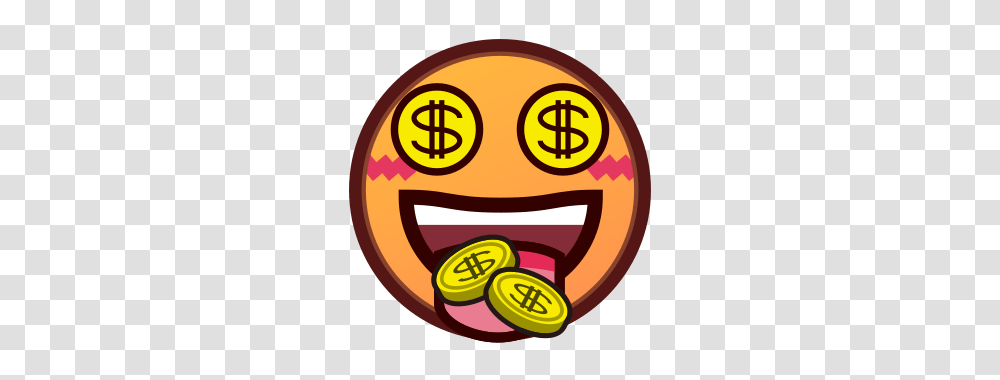 Money Mouth Face Emojidex, Outdoors, Label, Nature Transparent Png