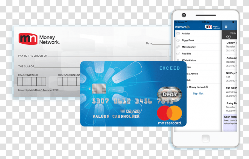 Money Network Walmart, Credit Card, Mobile Phone, Electronics Transparent Png
