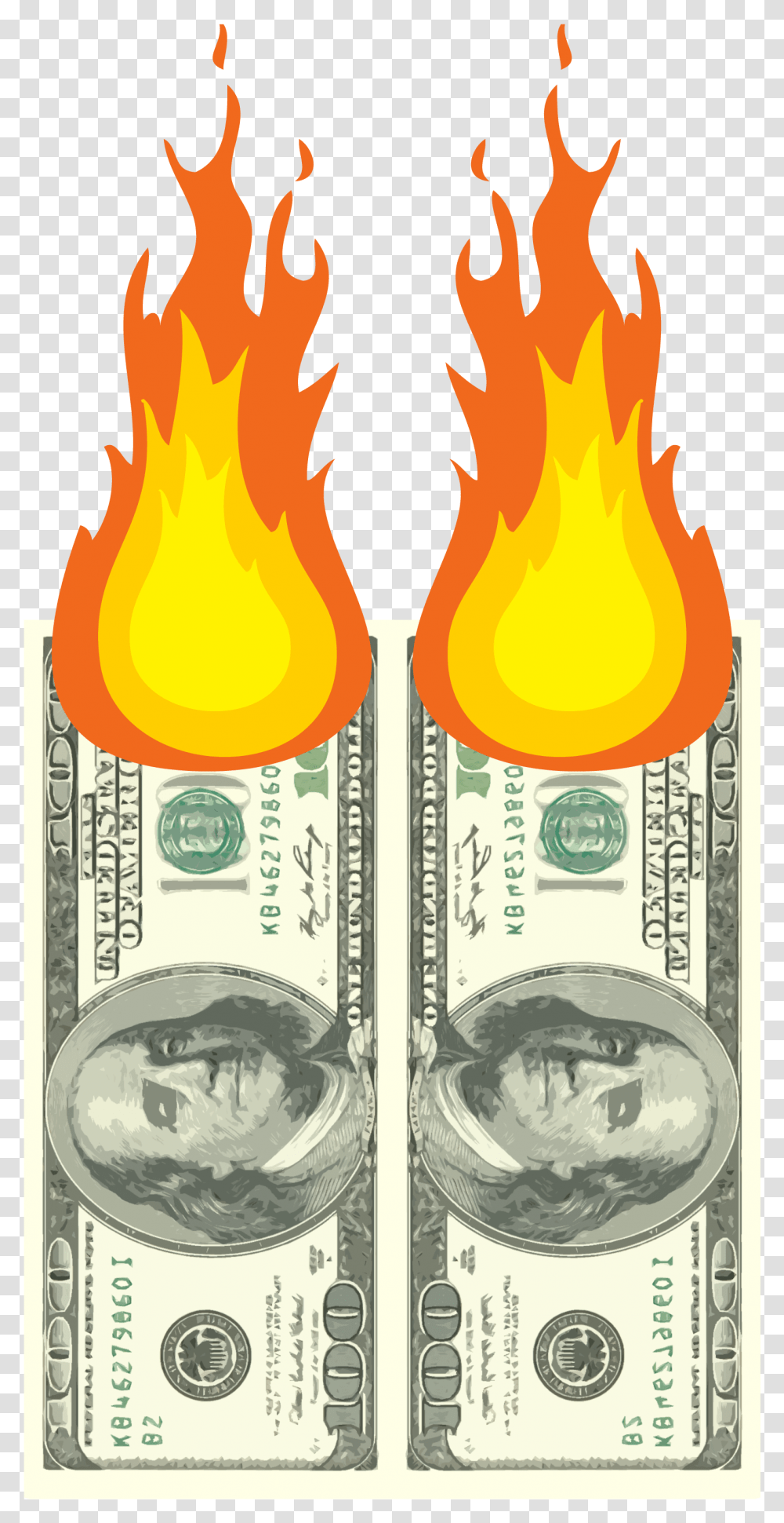 Money On Fire Money On Fire, Dollar, Flame Transparent Png