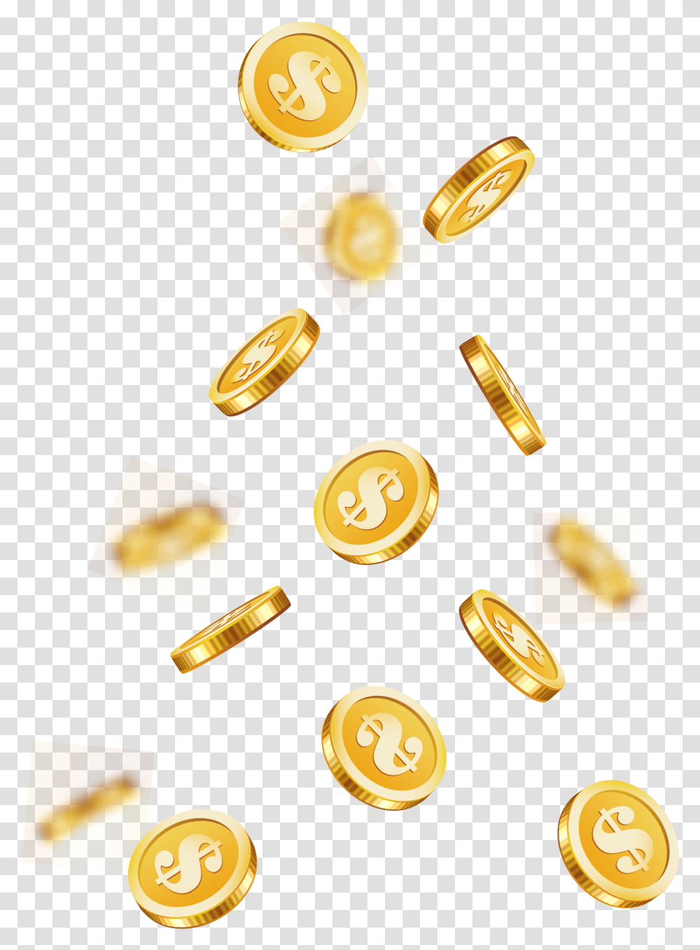 Money Raining Coin Rain, Gold, Sweets, Food, Confectionery Transparent Png