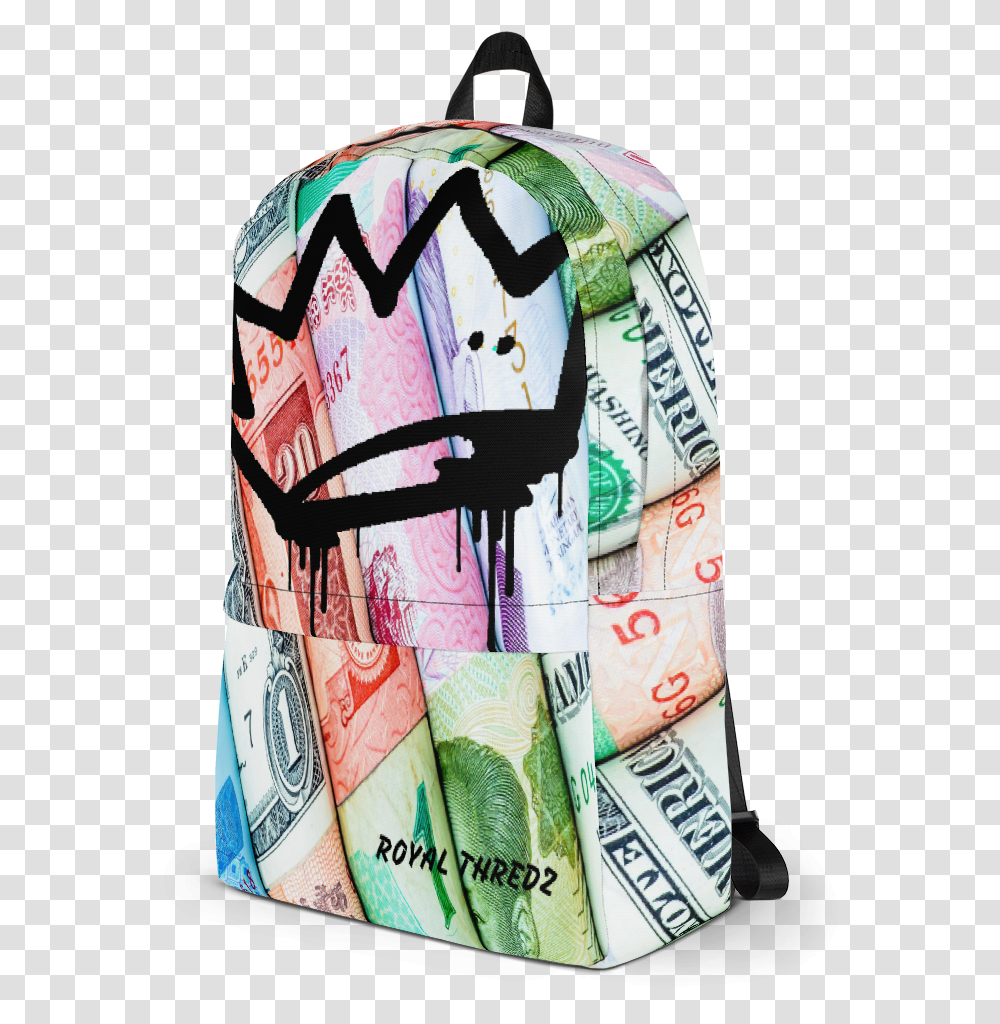 Money Roll Backpack Garment Bag, Dress, Long Sleeve Transparent Png