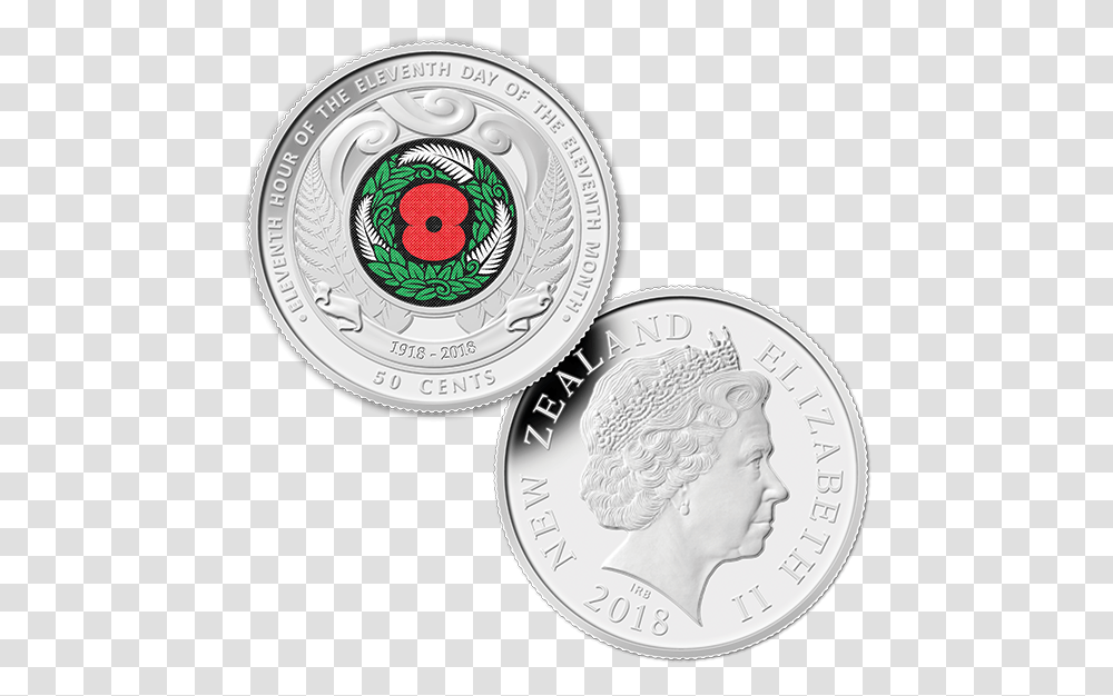 Money Roll Nz 50 Cent Coin, Clock Tower, Architecture, Building, Nickel Transparent Png