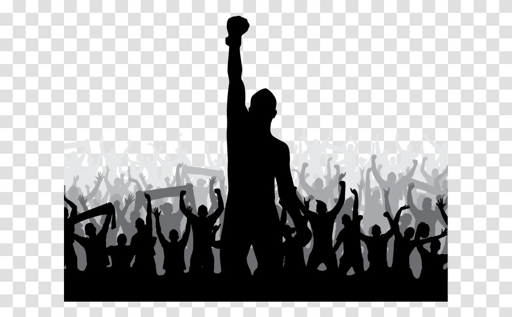 Money Round Boxing Crowd, Person, Human, Silhouette, Audience Transparent Png
