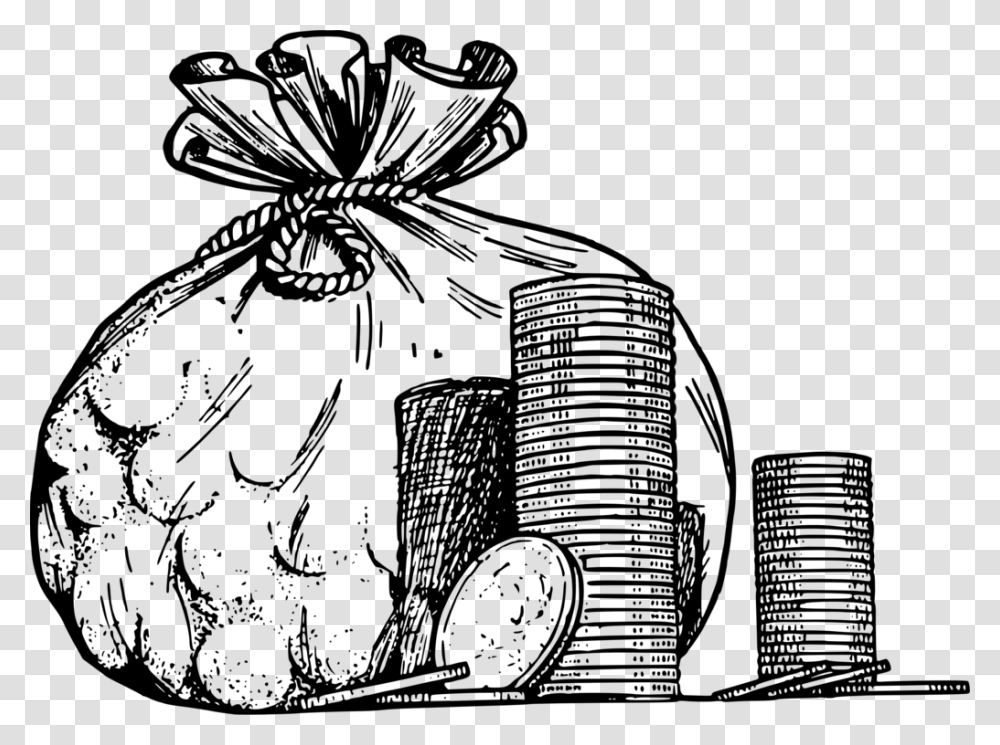 Money Sack Drawing Of Sack Of Gold, Gray, World Of Warcraft Transparent Png