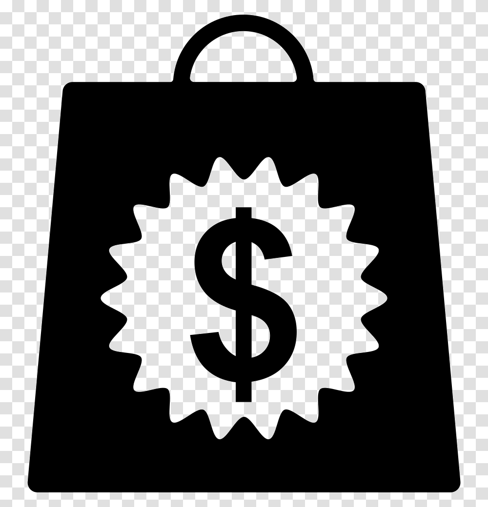 Money Sign Shopping Bag Money Icon, Stencil, Gear, Machine Transparent Png