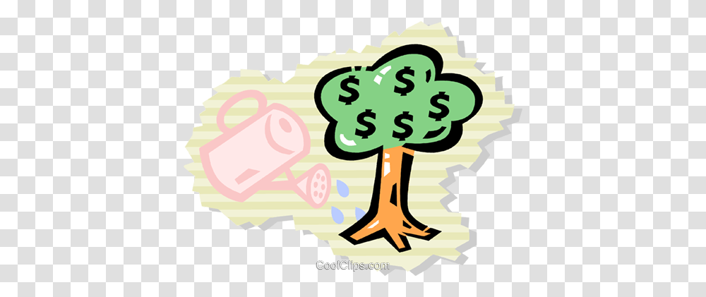 Money Tree Royalty Free Vector Clip Art Illustration, Poster, Advertisement, Plant Transparent Png