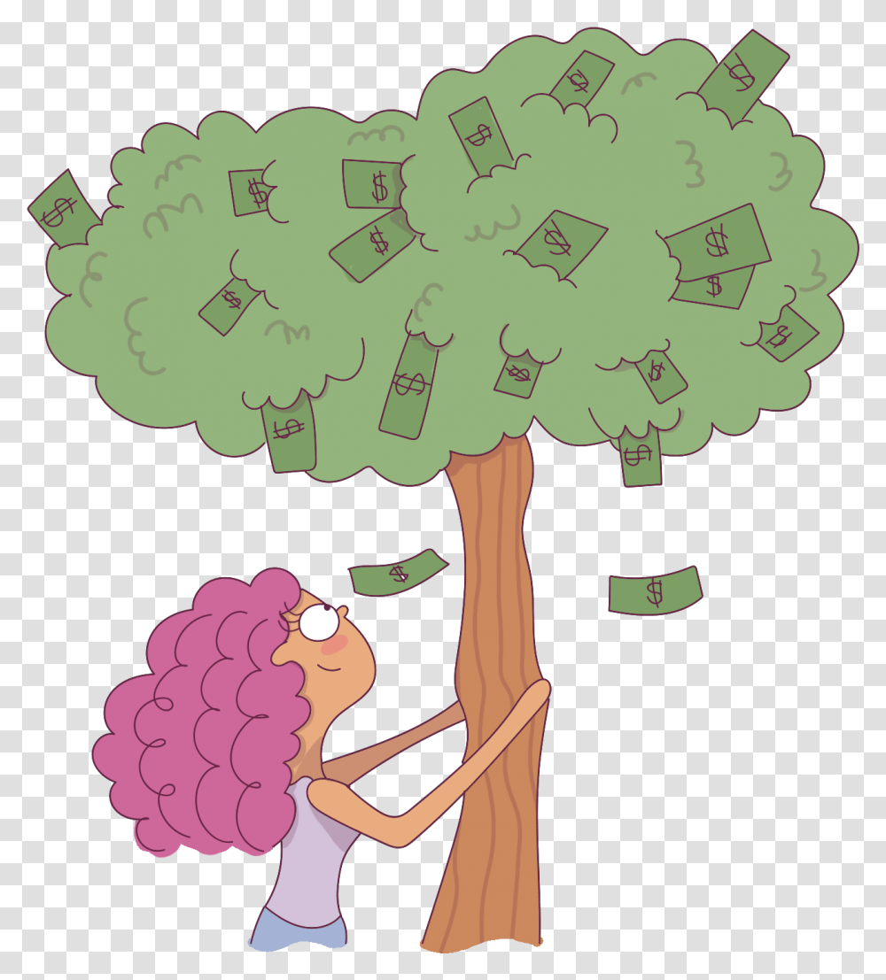 Money Tree Stray Curls Blog, Graphics, Art, Person, Human Transparent Png
