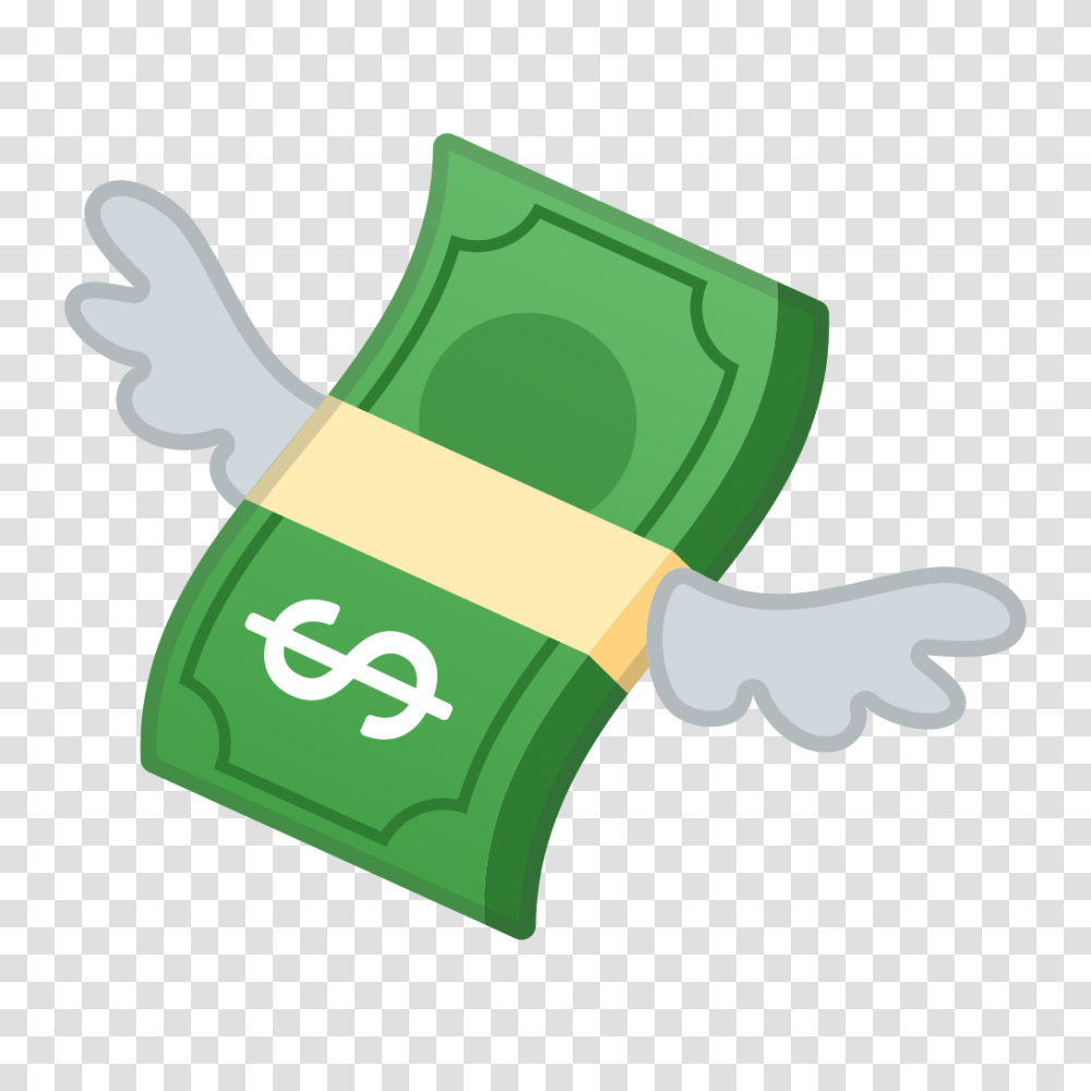 Money With Wings Icon Noto Emoji Objects Iconset Google, Axe, Recycling Symbol Transparent Png