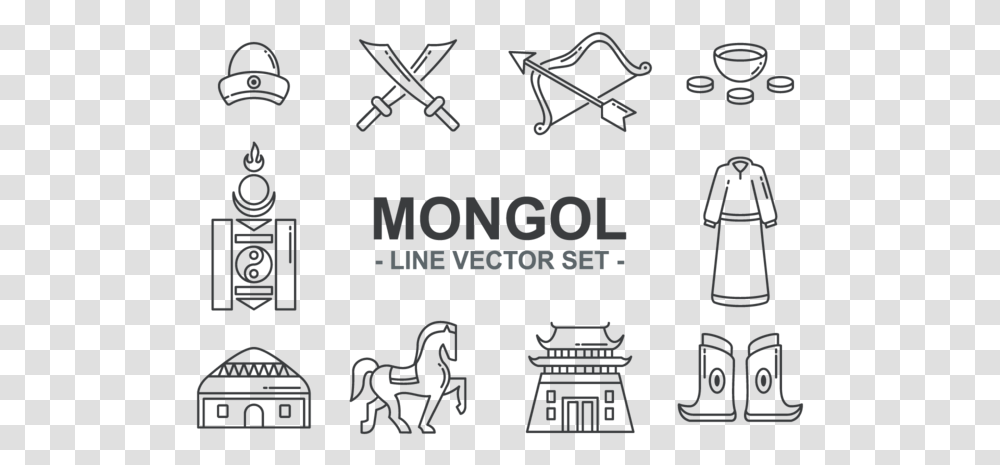 Mongol Icons Vector Line Art, Alphabet, Accessories, Accessory Transparent Png