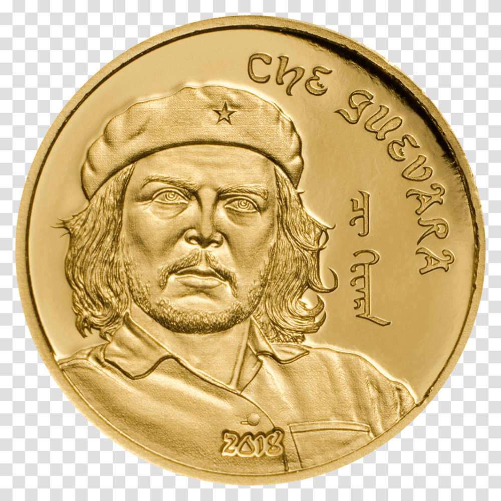 Mongolia 2018 1000 Togrog Che Guevara Che Guevara Coin, Gold, Person, Human, Money Transparent Png