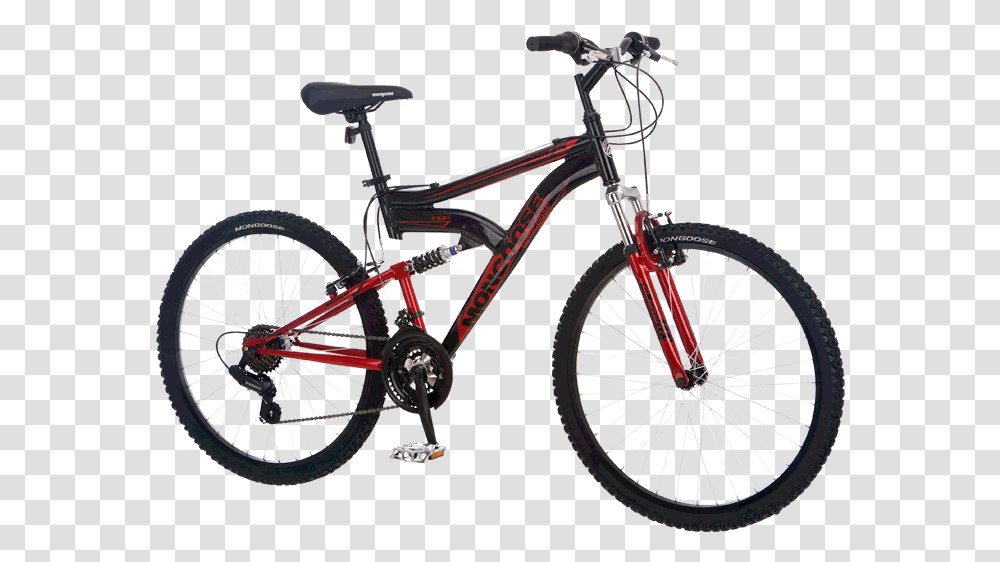 Mongoose Mountain Bike Black And Pink, Bicycle, Vehicle, Transportation, Wheel Transparent Png