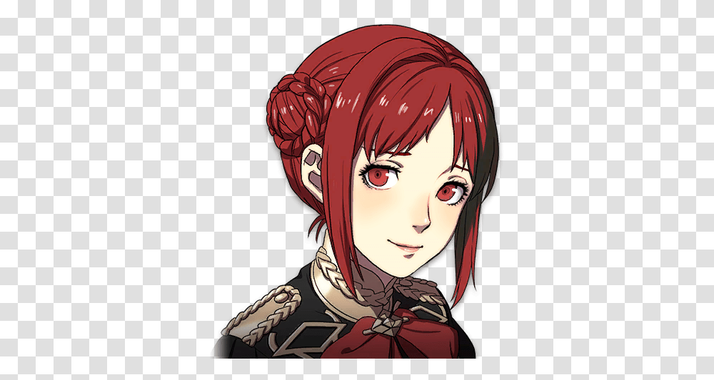 Monica Fire Emblem Three Houses Red Hair Girl, Comics, Book, Manga, Person Transparent Png