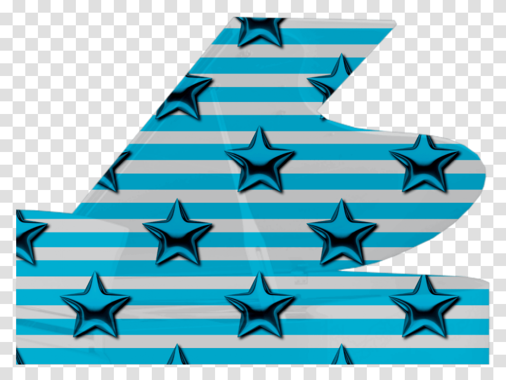 Monica Michielin Alphabets Blue Stripes Stars Alphabet Vertical, Symbol, Star Symbol Transparent Png