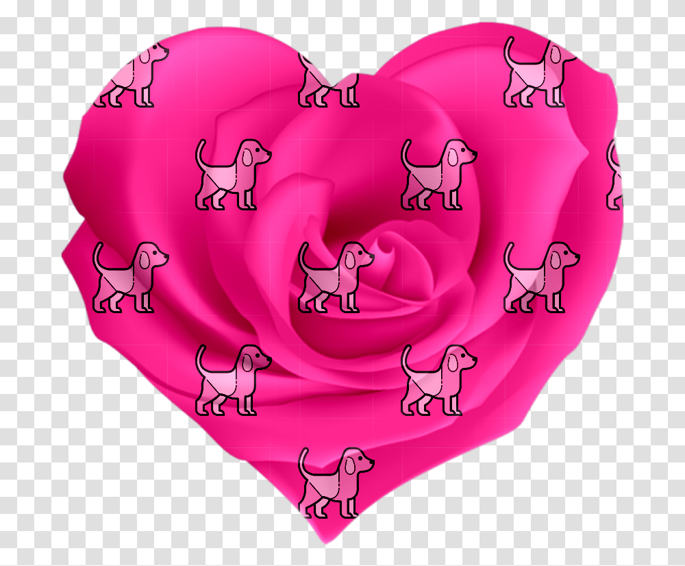 Monica Michielin Alphabets Pink Dog Puppy Alphabet Icons Valentijn, Heart, Petal, Flower, Plant Transparent Png
