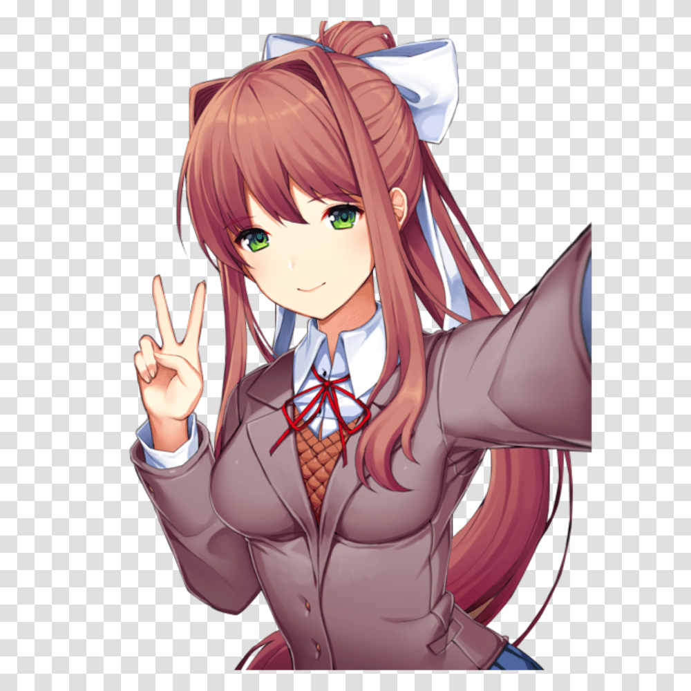 Monika Ddlc, Manga, Comics, Book, Doll Transparent Png