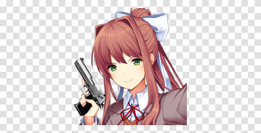 Monikaguns Discord Emoji Discord Anime Gun Emoji, Doll, Toy, Manga, Comics Transparent Png