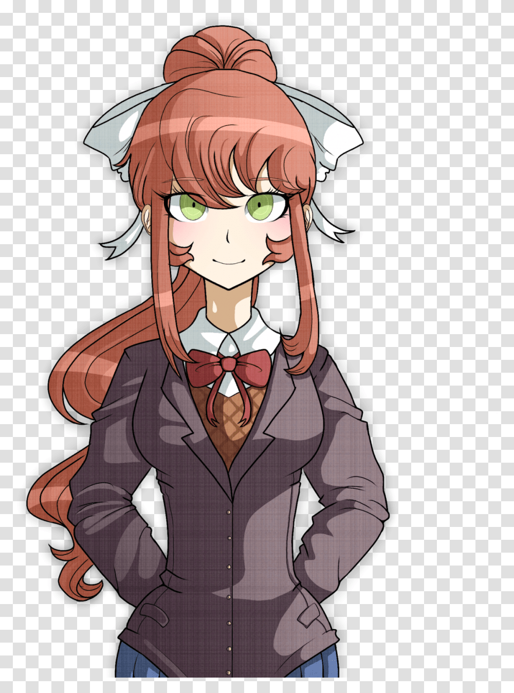 Monikajustmonkiaheh Doki Doki Literature Club Danganronpa Style, Comics, Book, Manga, Person Transparent Png