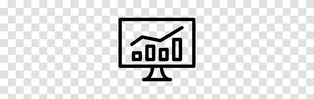 Monitor Analytics Icon Line Iconset Iconsmind, Gray, World Of Warcraft Transparent Png