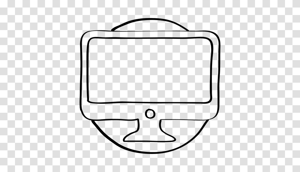 Monitor Circle Doodle, Electronics, Screen, Display Transparent Png